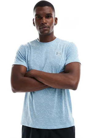 Under Armour Launch - Kortærmet T-shirt i blåt camouflage-design