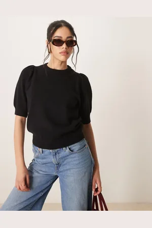 Gina Tricot Strikket sweater med korte pufærmer