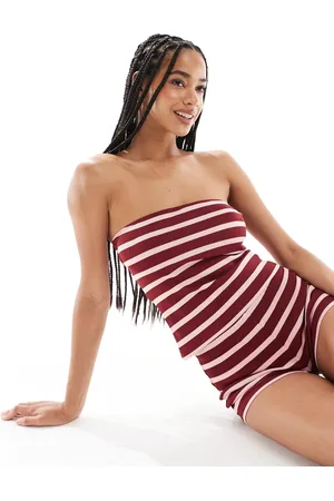 ASOS Bandeau-top med lyserøde striber - Del af sæt