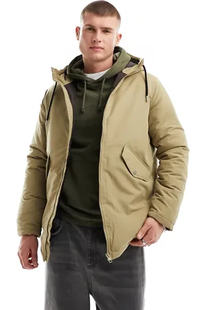 JACK & JONES Beige parka-frakke-Neutral