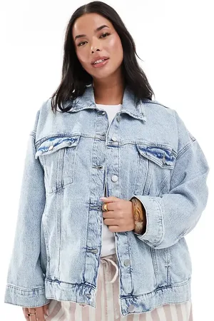 VERO MODA Tessa - Oversized denimjakke i lyseblå vask