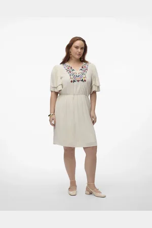 VERO MODA Beige kjole-Neutral