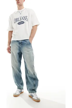 ASOS Oversized jeans i lys vask-Blå