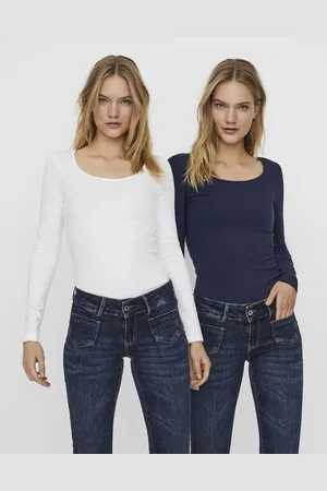 VERO MODA Sort og blå top
