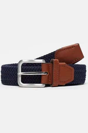 JACK & JONES Marineblåt vævet bælte med spænde fra