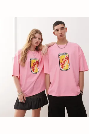 COLLUSION Pink T-shirt med grafisk print med sodavandsdåse