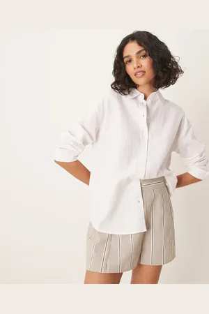 Gina Tricot Skjorte med lange ærmer i hør