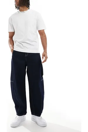 ASOS Oversized jeans i rå denim-Blå