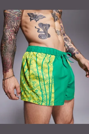 ASOS Grønne superkorte badeshorts med dyreprint