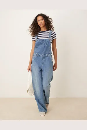 MANGO Oversized overalls i denim