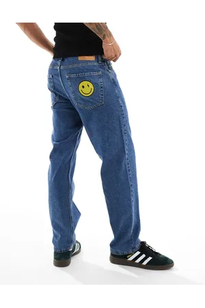 JACK & JONES Eddie - Løstsiddende jeans i blå vintage-vask