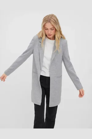 VERO MODA Blazer i meleret lysegrå