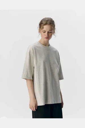 Object T-shirt i meleret lysegrå