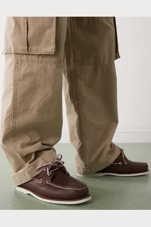 Timberland Mørkebrune sejlersko med 2 snørehuller i nubuck