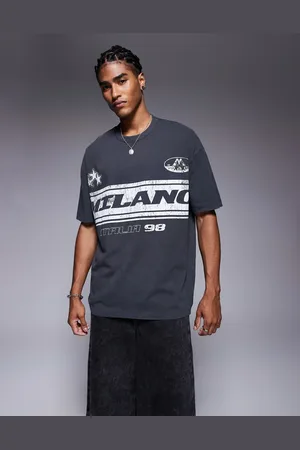 ASOS Oversized T-shirt i forvasket med brystprint