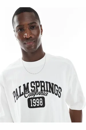 ASOS Oversized T-shirt med grafisk print i bredt ribstrikket kraftigt stof på 280 gsm i firkantet pasform