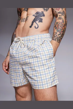 ASOS Mellemlange badeshorts med tern