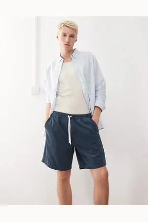 Weekday Mørkeblå fløjlsshorts