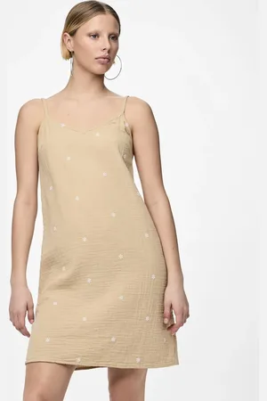 Pieces® Beige minikjole-Neutral