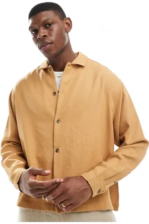 ASOS Beige oversized skjorte med tekstur-Neutral