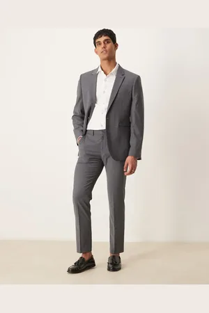 ASOS Og vaskbare slim-habitbukser med kamgarnsuld i let materiale