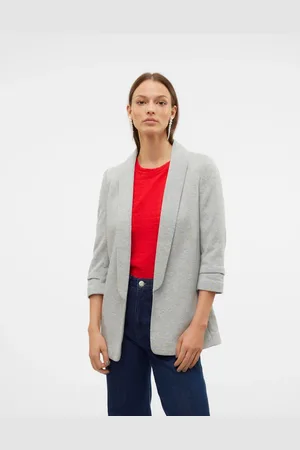 VERO MODA Blazer i meleret lysegrå