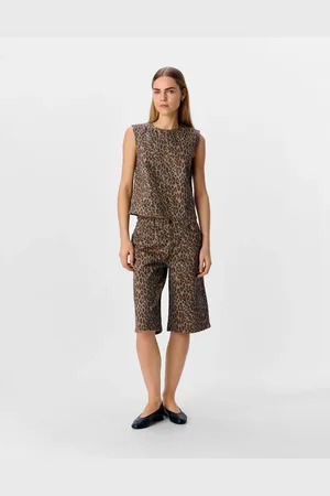 Object Bermudashorts med leopardprint