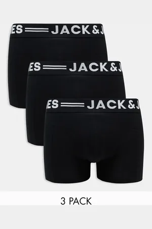 JACK & JONES Pakke med 3 par sorte boksershorts med logotaljebånd