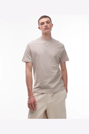MANGO T-shirt med tekstur og almindelig pasform-Neutral