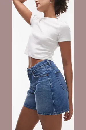 Topshop Editor - Blå denimshorts