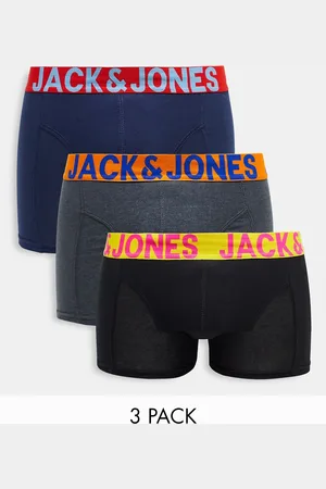 JACK & JONES Pakke med 3 par boksershorts med kontrasterende taljebånd