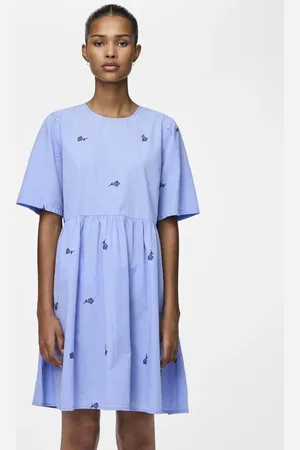 Pieces® Lilla minikjole-Blå