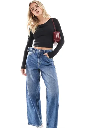 Miss Selfridge Baggy jeans med justerbar talje