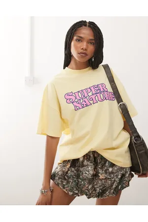 COLLUSION Lysegul T-shirt med grafik