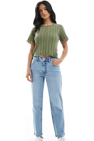 ASOS ASOS DESIGN Petite - komfortable mom-jeans i slim fit