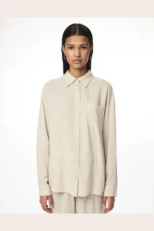 Pieces® Råhvid skjorte-Neutral