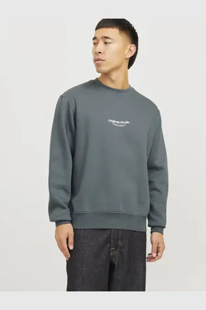 JACK & JONES Mørkegrå sweatshirt-Grøn