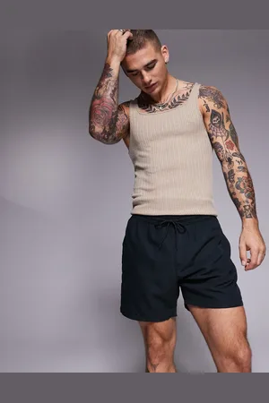 ASOS Sorte badeshorts i mellemlang længde