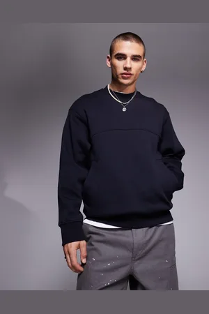 Armani Exchange Marineblå sweatshirt med logo