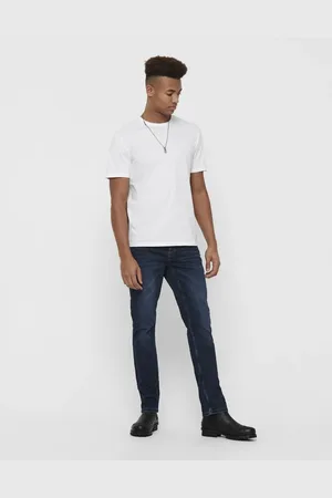 Only & Sons ONLY &SONS - Blå jeans i denim i slim fit