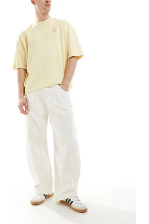 ASOS Ecrufarvede oversized jeans-Hvid