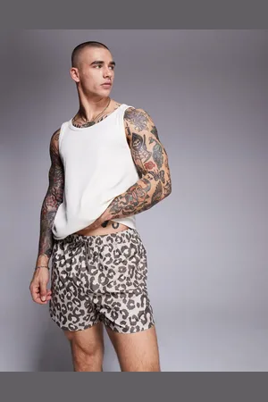 ASOS Korte badeshorts med leopardprint