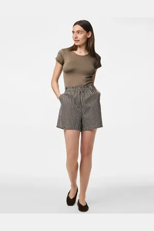 Pieces® Brune shorts med striber