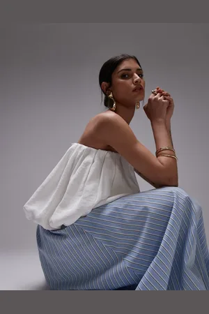 ASOS Råhvid bandeau-top med bobledesign i modal