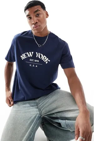 Another Influence Oversized T-shirt med New York-slogan