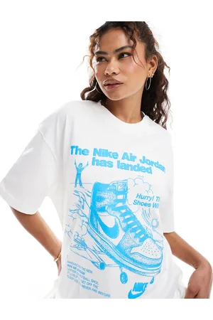 Jordan T-shirt med grafisk blåt sneaker-print
