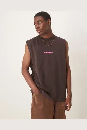 ASOS Brun oversized overdel med grafisk sportsprint