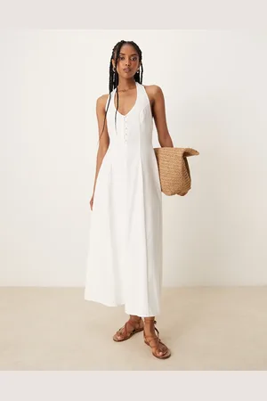 ASOS Midikjole med halterneck og kilekant