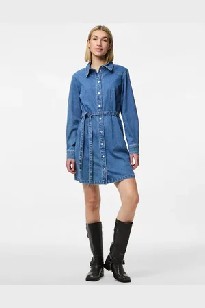 Pieces® Blå denimkjole