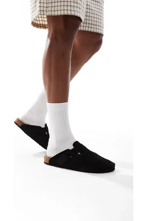 JACK & JONES Sorte clogs i ruskind